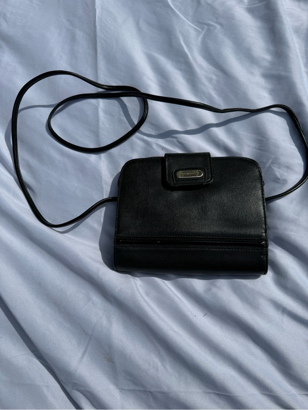 Liz Claiborne Black Leather Crossbody Bag